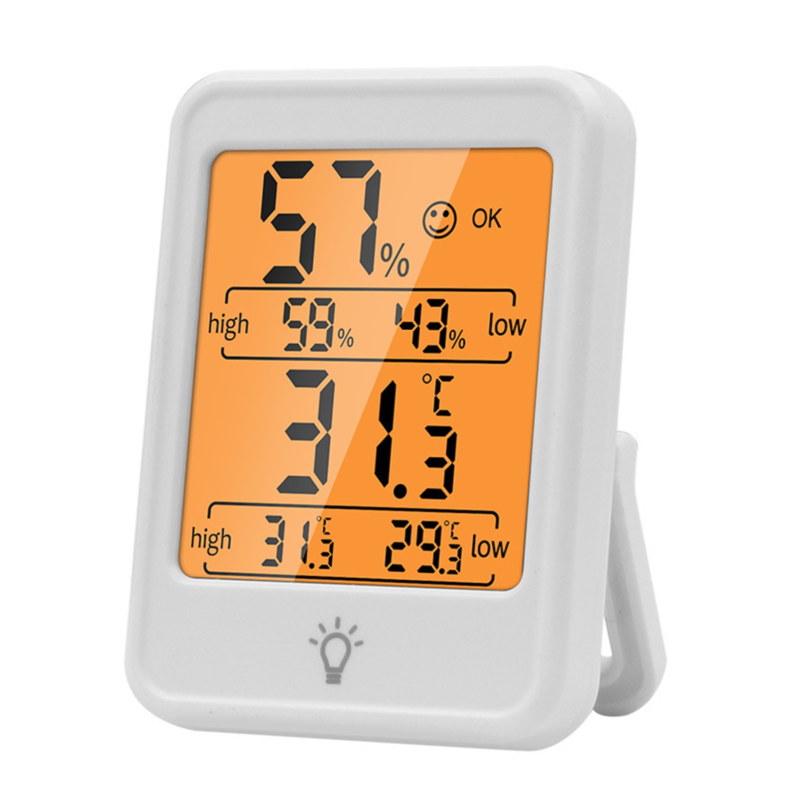 Electronic Digital Thermometer and Hygrometer Indoor Thermometer with Backlight